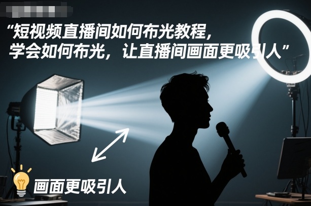 短视频直播间如何布光教程,学会如何布光,让直播间画面更吸引人祝你网-副业赚钱-互联网创业-资源整合祝你网