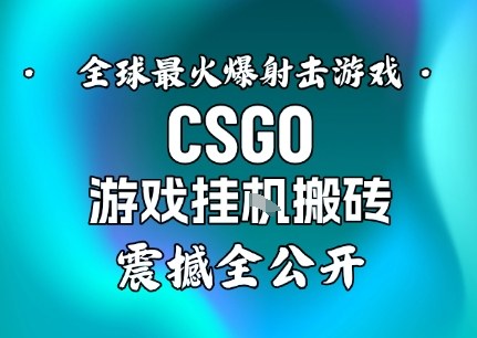 【年底大揭秘】基于全球最火爆的射击CSGO游戏挂G搬砖,日入5张+,震撼公开祝你网-副业赚钱-互联网创业-资源整合祝你网