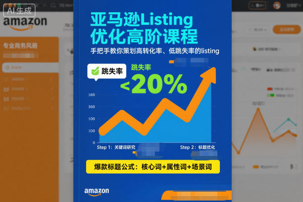 亚马逊Listing优化高阶课程,手把手教你策划高转化率、低跳失率的listing祝你网-副业赚钱-互联网创业-资源整合祝你网