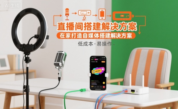 直播间搭建解决方案,在家打造自媒体搭建解决方案祝你网-副业赚钱-互联网创业-资源整合祝你网