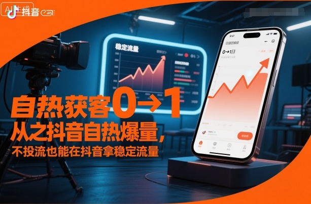 自热获客从0到1之抖音自热爆量,不投流也能在抖音拿稳定流量祝你网-副业赚钱-互联网创业-资源整合祝你网