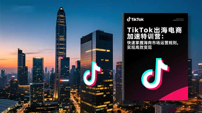 TikTok出海电商加速特训营：快速掌握海外市场运营规则，实现高效变现祝你网-副业赚钱-互联网创业-资源整合祝你网
