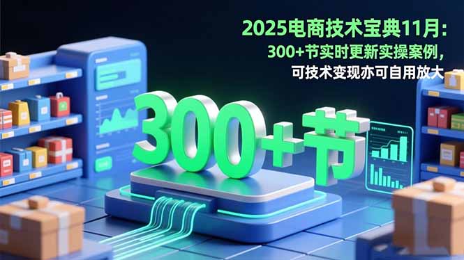 2025电商技术宝典11月:200+节实时更新实操案例,可技术变现亦可自用放大祝你网-副业赚钱-互联网创业-资源整合祝你网