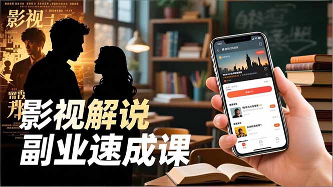 Tk影视解说副业速成课,软件安装、全流程实操、爆款预设,新手两周变现祝你网-副业赚钱-互联网创业-资源整合祝你网