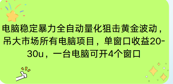电脑EA策略挂机项目单窗口收益20-30u,单电脑可挂5-10个窗口收益稳健4位数祝你网-副业赚钱-互联网创业-资源整合祝你网
