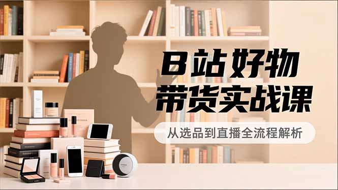 B站好物带货实战课,账号定位、选品拍摄、运营变现,全流程教学,实现UP主月入过万祝你网-副业赚钱-互联网创业-资源整合祝你网