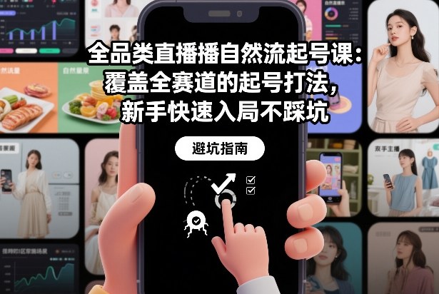 全品类直播自然流起号课：覆盖全赛道的起号打法，新手快速入局不踩坑祝你网-副业赚钱-互联网创业-资源整合祝你网