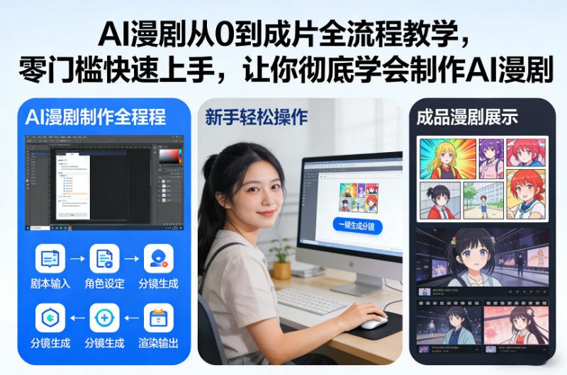 AI漫剧从0到成片全流程教学，零门槛快速上手，让你彻底学会制作AI漫剧【保姆级教程】祝你网-副业赚钱-互联网创业-资源整合祝你网