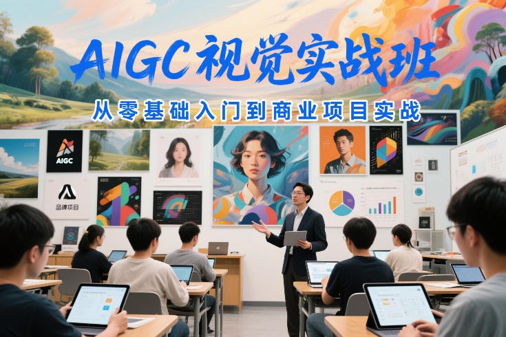 AIGC视觉实战班，从零基础入门到商业项目实战祝你网-副业赚钱-互联网创业-资源整合祝你网