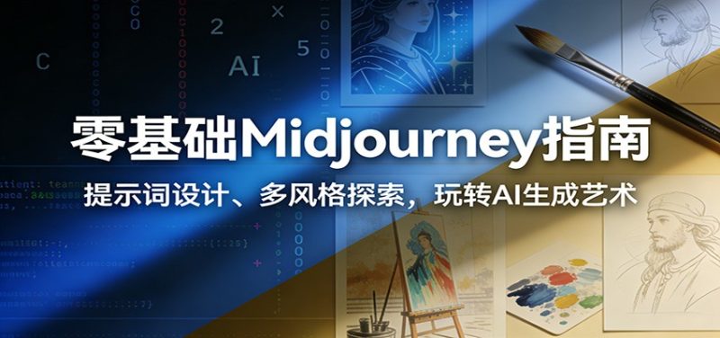 零基础Midjourney指南：提示词设计、多风格探索，玩转AI生成艺术祝你网-副业赚钱-互联网创业-资源整合祝你网