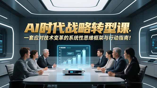 AI时代战略转型课:一套应对技术变革的系统性思维框架与行动指南!祝你网-副业赚钱-互联网创业-资源整合祝你网