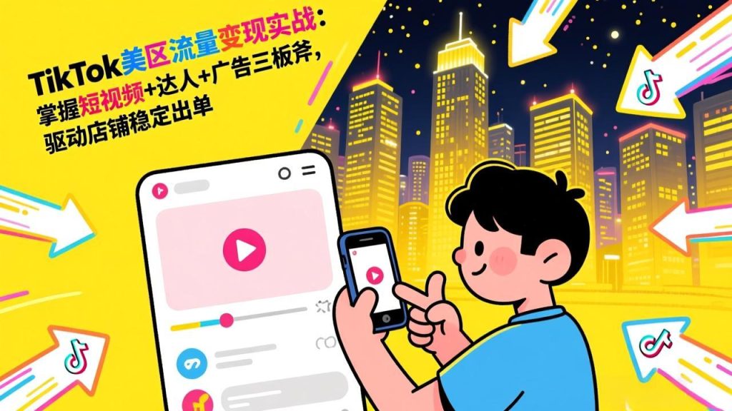 TikTok美区流量变现实战：掌握短视频+达人+广告三板斧，驱动店铺稳定出单祝你网--专注互联网创业.信息差副业研究拒绝割韭菜祝你网