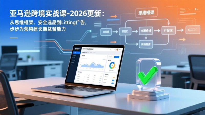 亚马逊跨境实战课-2026更新:从思维框架、安全选品到Listing广告,步步为营构建长期盈利能力祝你网-副业赚钱-互联网创业-资源整合祝你网
