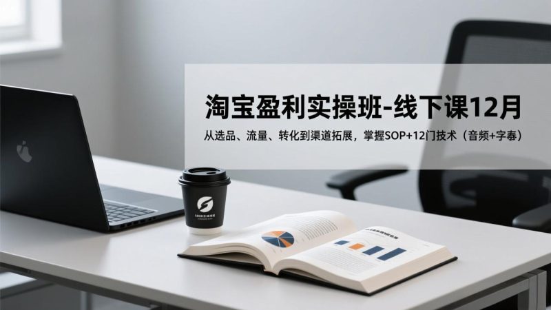淘宝盈利实操班-线下课12月，从选品、流量、转化到渠道拓展，掌握SOP+12门技术(音频+字幕祝你网-副业赚钱-互联网创业-资源整合祝你网
