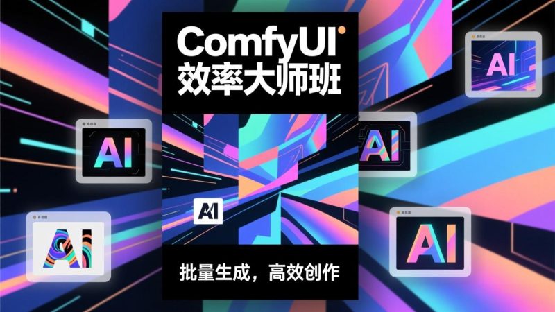 ComfyUI效率大师班：工作流搭建，批量生成，将个人AI出图效率提升5-10倍，月接单收入1-3万祝你网-副业赚钱-互联网创业-资源整合祝你网