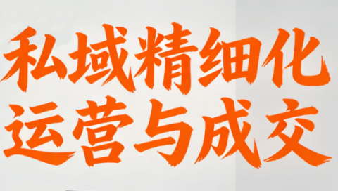 楚老师·私域精细化运营与成交祝你网-副业赚钱-互联网创业-资源整合祝你网