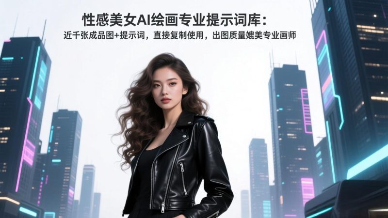 性感美女AI绘画专业提示词库：近千张成品图+提示词，直接复制使用，出图质量媲美专业画师祝你网-副业赚钱-互联网创业-资源整合祝你网