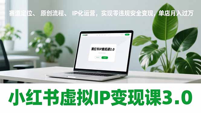 小红书虚拟IP变现课3.0,赛道定位、原创流程、IP化运营,实现零违规安全变现,单店月入过万祝你网-副业赚钱-互联网创业-资源整合祝你网