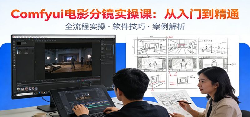 ComfyUI电影分镜实操课：分镜一致性，全流程AI视频制作，零基础也能做专业分镜祝你网-副业赚钱-互联网创业-资源整合祝你网