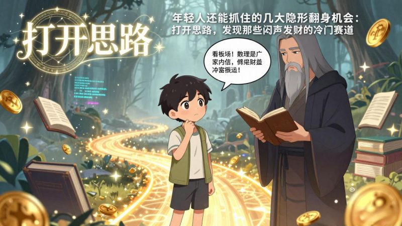 付费文1+2:年轻人还能抓住的几大隐形翻身机会:打开思路,发现那些闷声发财的冷门赛道祝你网-副业赚钱-互联网创业-资源整合祝你网