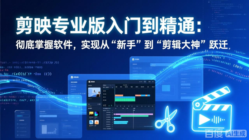 剪映专业版入门到精通：彻底掌握软件，实现从“新手”到“剪辑大神”跃迁祝你网-副业赚钱-互联网创业-资源整合祝你网