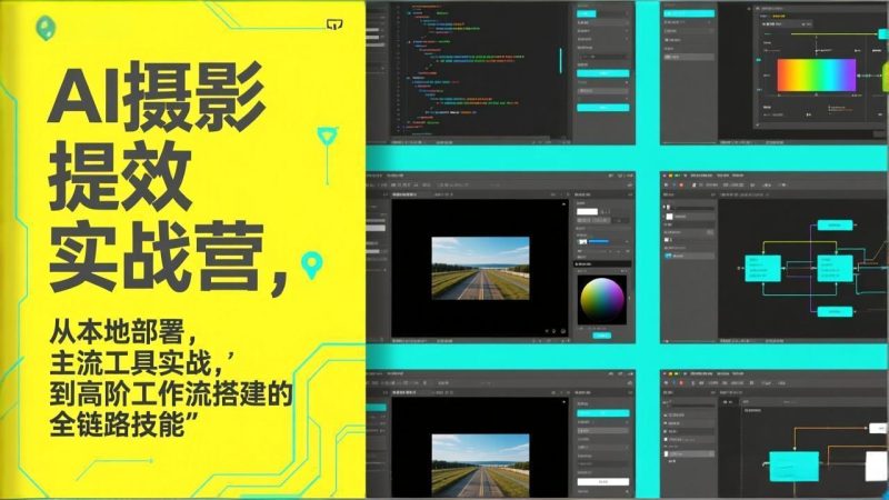 AI+摄影提效实战营，从本地部署，主流工具实战，到高阶工作流搭建的全链路技能祝你网-副业赚钱-互联网创业-资源整合祝你网