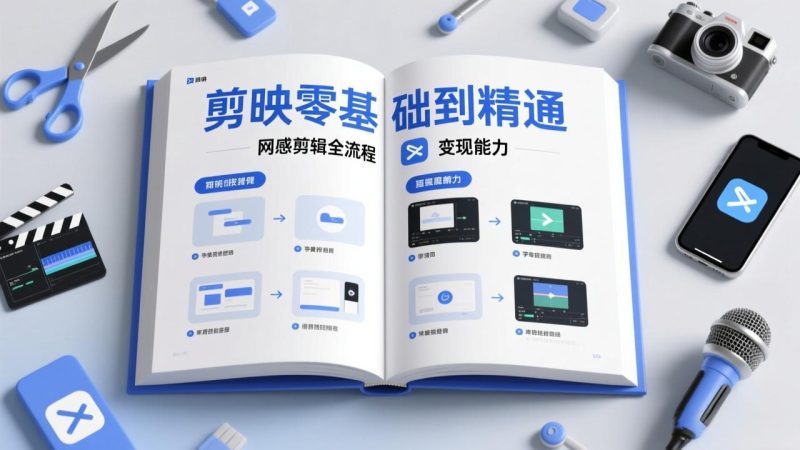 剪映零基础也能快速上手,从入门到精通掌握网感剪辑全流程,掌握能直接变现的剪辑能力祝你网-副业赚钱-互联网创业-资源整合祝你网