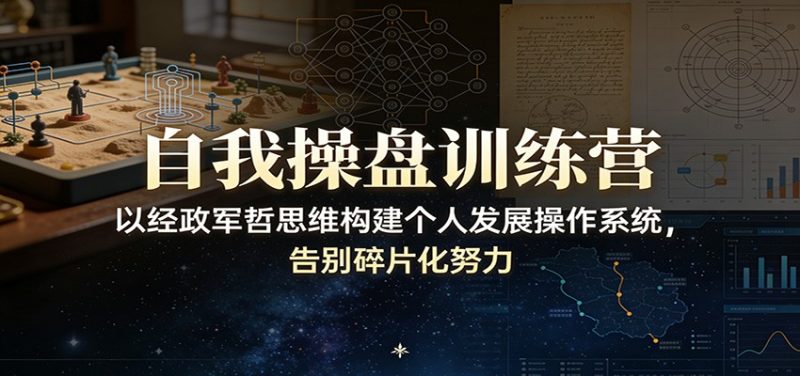 自我操盘训练营:以经政军哲思维构建个人发展操作系统,告别碎片化努力祝你网-副业赚钱-互联网创业-资源整合祝你网