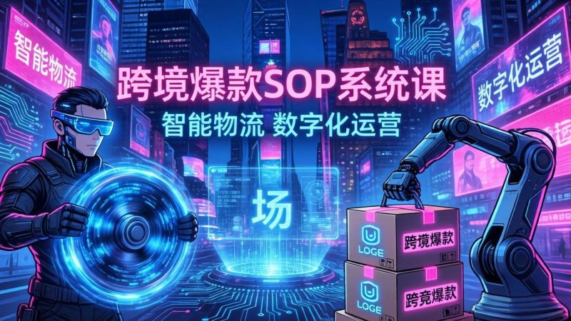 跨境爆款SOP系统课,“内容飞轮+精准投放+AI自动化”为核心,拆解“人×货×场”黄金公式祝你网-副业赚钱-互联网创业-资源整合祝你网