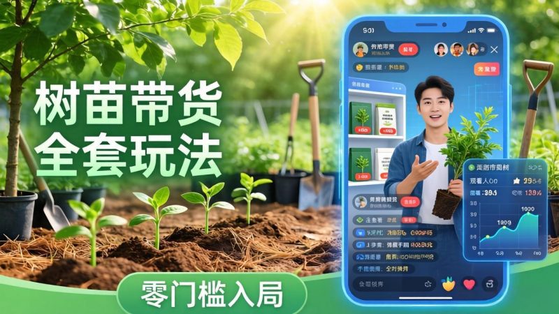 视频号AI树苗带货全套玩法：零门槛入局，掌握豆包、千问等AI工具制作树苗视频的全套流程祝你网-副业赚钱-互联网创业-资源整合祝你网
