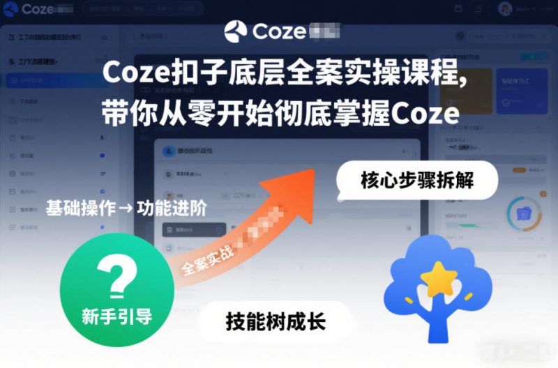 Coze扣子底层全案实操课程,带你从零开始彻底掌握Coze(更新3月)祝你网-副业赚钱-互联网创业-资源整合祝你网