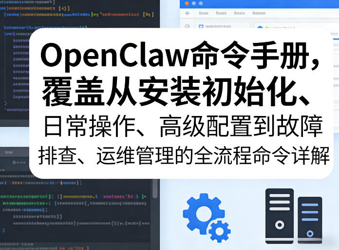 OpenClaw命令手册,覆盖从安装初始化、日常操作、高级配置到故障排查、运维管理的全流程命令详解祝你网-副业赚钱-互联网创业-资源整合祝你网