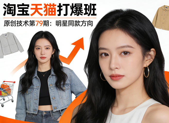 《淘宝天猫打爆班》原创技术第79期:明星同款方向祝你网-副业赚钱-互联网创业-资源整合祝你网