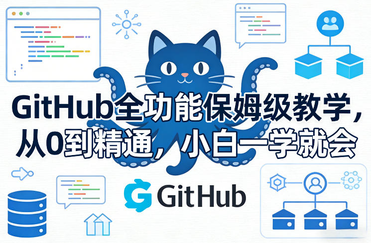 GitHub全功能保姆级教学，从0到精通，小白一学就会祝你网-副业赚钱-互联网创业-资源整合祝你网