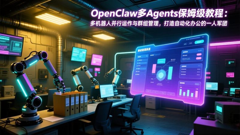 OpenClaw多Agents保姆级教程:多机器人并行运作与群组管理,打造自动化办公的一人军团祝你网-副业赚钱-互联网创业-资源整合祝你网