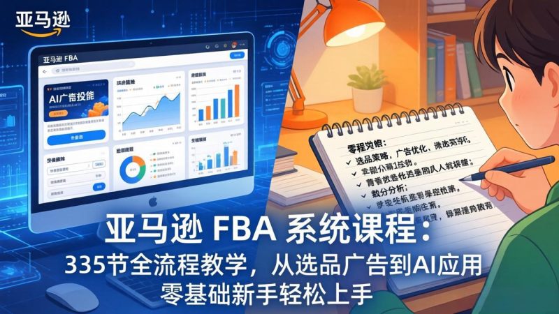 亚马逊 FBA 系统课程(更新26年3月祝你网-副业赚钱-互联网创业-资源整合祝你网