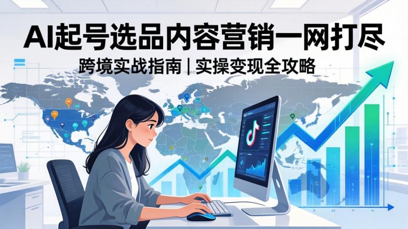 2026 TikTok 跨境AI实操：从零基础到变现全流程，AI起号选品内容营销一网打尽祝你网-副业赚钱-互联网创业-资源整合祝你网