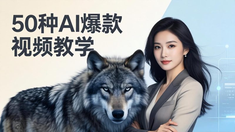 50种AI爆款视频教学：影视级古诗词+治愈萌宠+山海经蛟龙，高阶宝典商业落地祝你网-副业赚钱-互联网创业-资源整合祝你网