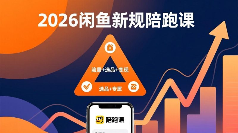 2026闲鱼高阶陪跑课全新上线，带你吃透新规玩转选品流量，从零搭建稳定变现盈利体系祝你网-副业赚钱-互联网创业-资源整合祝你网