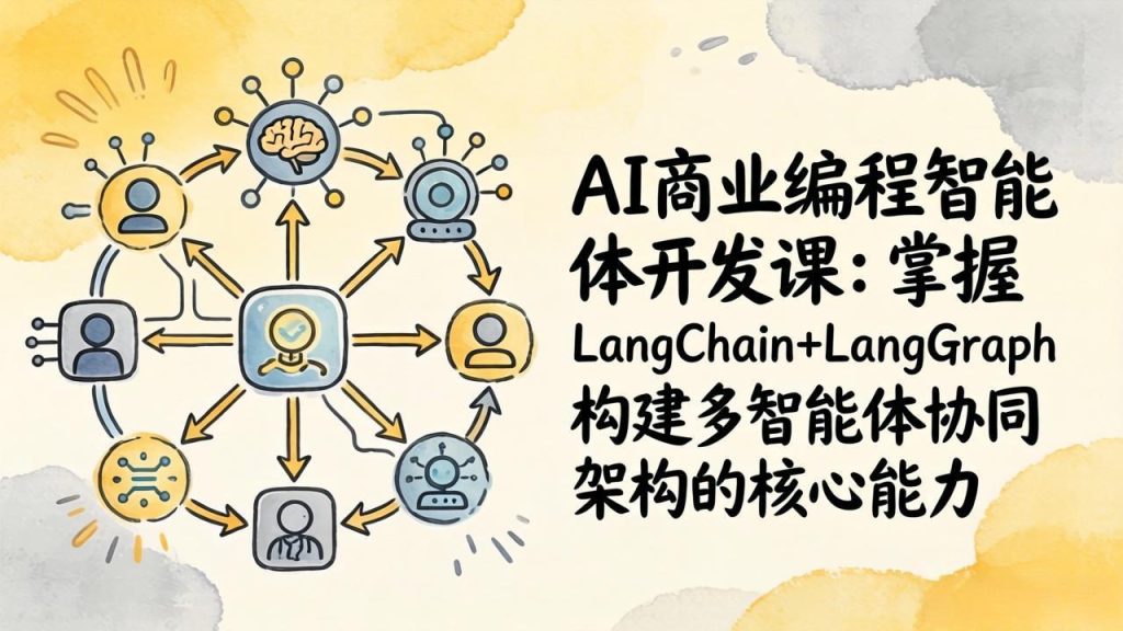 AI商业编程智能体开发课:掌握LangChain+LangGraph构建多智能体协同架构的核心能力祝你网--专注互联网创业.信息差副业研究拒绝割韭菜祝你网