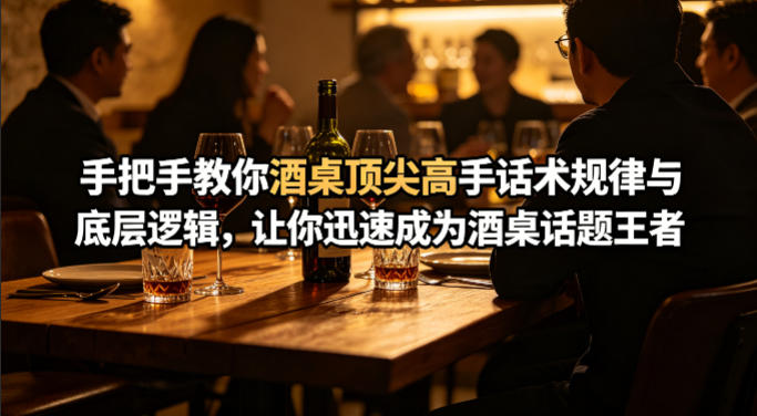 付费文章：手把手教你酒桌顶尖高手话术规律与底层逻辑，让你迅速成为酒桌话题王者(二十年全网独家经验分享)祝你网-副业赚钱-互联网创业-资源整合祝你网