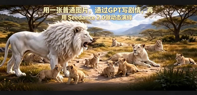 用一张普通图片，通过GPT写剧情，再用Seedance 2.0做动态演绎，居然能生成迪士尼风格搞笑动画祝你网-副业赚钱-互联网创业-资源整合祝你网