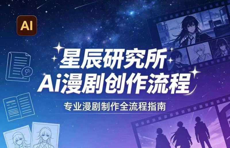 AI漫剧创作全流程指南｜从工具到编剧，从流量到变现，小白也能学会的专业漫剧制作法祝你网-副业赚钱-互联网创业-资源整合祝你网