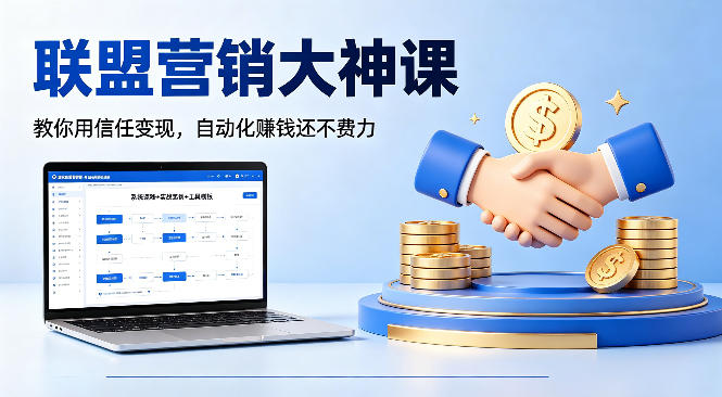 联盟营销大神课，教你用信任变现，自动化賺钱还不费力【原创双语字幕】祝你网--专注互联网创业.信息差副业研究拒绝割韭菜祝你网