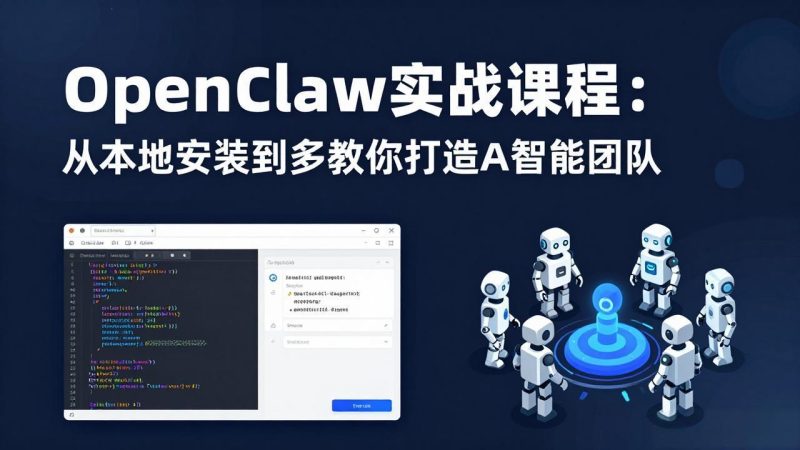 OpenClaw实战课程:从本地安装到多Agent协同,手把手教你打造AI智能团队祝你网-副业赚钱-互联网创业-资源整合祝你网