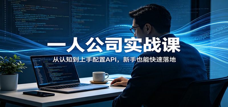 一人公司实战课:从认知到上手配置API,新手也能快速落地祝你网-副业赚钱-互联网创业-资源整合祝你网