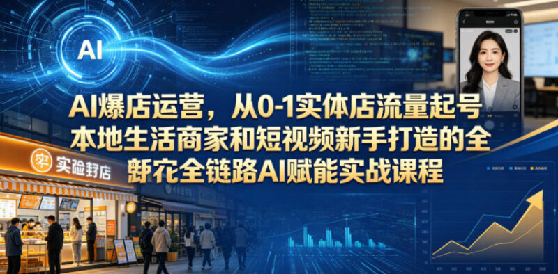 1-229-800x394.jpg AI爆店运营,从0-1实体店流量起号,本地生活商家和短视频新手打造的全链路AI赋能实战课程