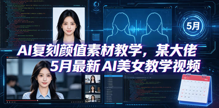 AI复刻颜值素材教学，某大佬5月最新AI美女教学视频，内含4月好物复刻教学祝你网--专注互联网创业.信息差副业研究拒绝割韭菜祝你网