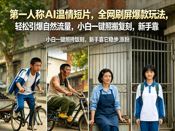 1-244.jpg 第一人称AI温情短片,全网刷屏爆款玩法,轻松引爆自然流量,小白一键照搬复刻,新手靠它稳步涨粉