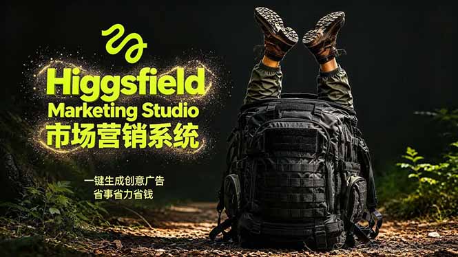 AI广告工作流实战：从脚本到画面用Higgsfield完成，商家也能做品牌视频，省万元成本！附提示词祝你网--专注互联网创业.信息差副业研究拒绝割韭菜祝你网